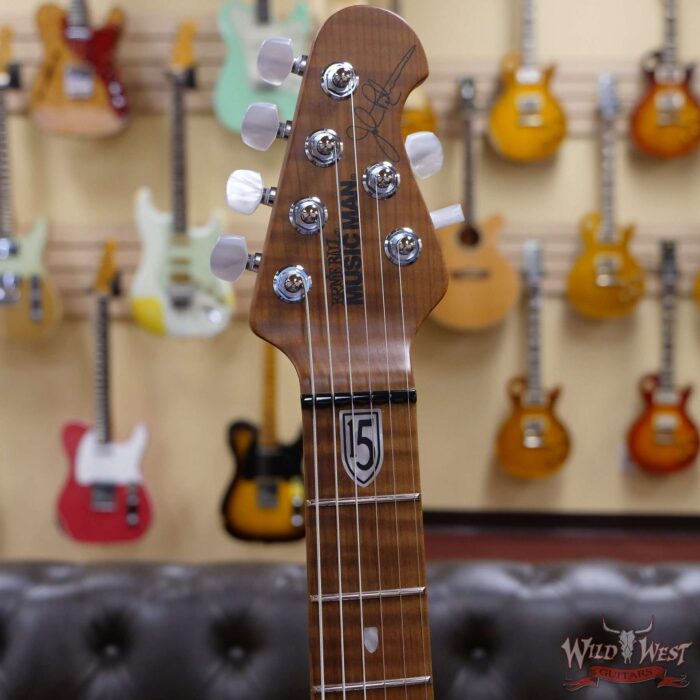 Ernie Ball Music Man John Petrucci JP-15 Piezo Quilt Maple Top Cerulean Paradise - Image 7