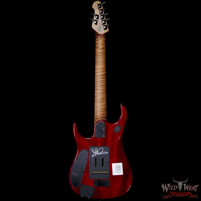Ernie Ball Music Man BFR JP15 Piezo 7 String Spalted Maple Top Blood Orange Burst #45 of 71 - Image 4