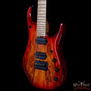 Ernie Ball Music Man BFR JP15 Piezo 7 String Spalted Maple Top Blood Orange Burst #45 of 71 - Image 2