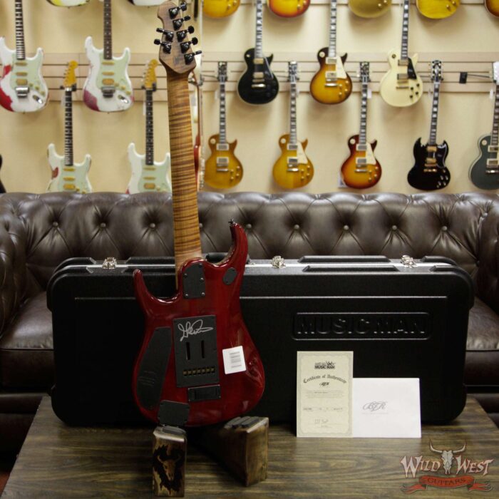 Ernie Ball Music Man BFR JP15 Piezo 7 String Spalted Maple Top Blood Orange Burst #45 of 71 - Image 11