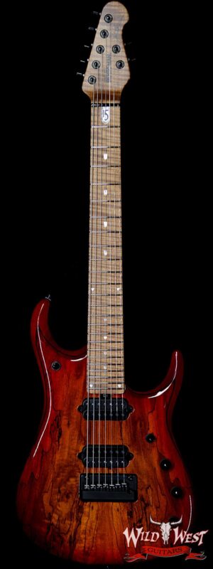 Ernie Ball Music Man BFR JP15 Piezo 7 String Spalted Maple Top Blood Orange Burst #45 of 71