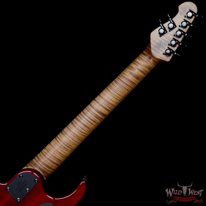 Ernie Ball Music Man BFR JP15 Piezo 7 String Spalted Maple Top Blood Orange Burst #45 of 71 - Image 8