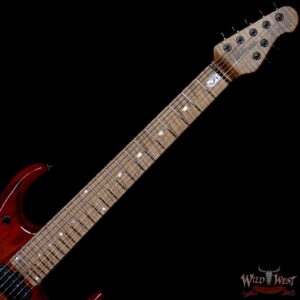 Ernie Ball Music Man BFR JP15 Piezo 7 String Spalted Maple Top Blood Orange Burst #45 of 71 - Image 6