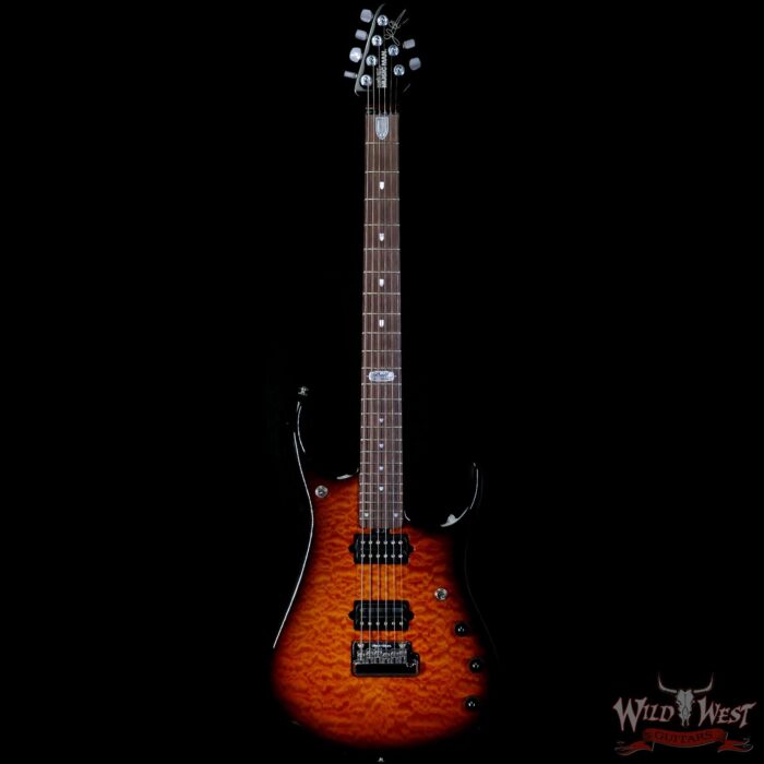 2009 Ernie Ball Music Man BFR JP-6 Baritone Quilt Maple Top Tobacco Sunburst Owned by John Petrucci and Kevin Shirley - Image 3