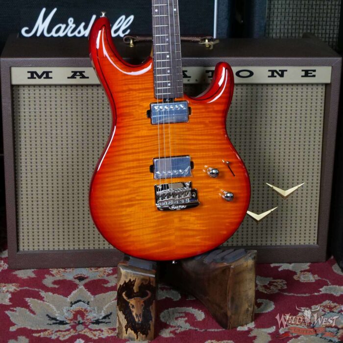 Ernie Ball Music Man Steve Lukather Luke III HH Flame Maple Top Roasted Birdseye Maple Neck Cherry Burst - Image 8