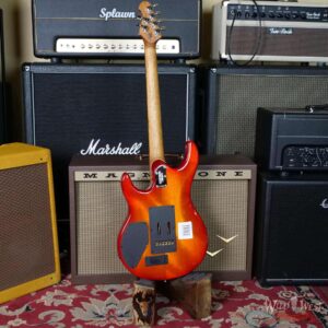 Ernie Ball Music Man Steve Lukather Luke III HH Flame Maple Top Roasted Birdseye Maple Neck Cherry Burst - Image 9