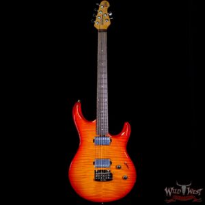 Ernie Ball Music Man Steve Lukather Luke III HH Flame Maple Top Roasted Birdseye Maple Neck Cherry Burst - Image 3