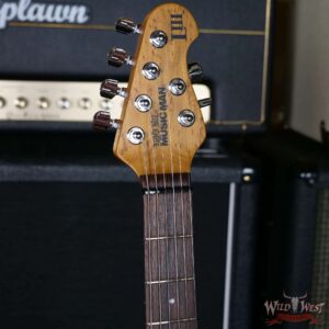 Ernie Ball Music Man Steve Lukather Luke III HH Flame Maple Top Roasted Birdseye Maple Neck Cherry Burst - Image 7