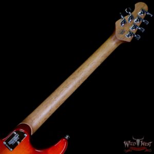 Ernie Ball Music Man Steve Lukather Luke III HH Flame Maple Top Roasted Birdseye Maple Neck Cherry Burst - Image 5