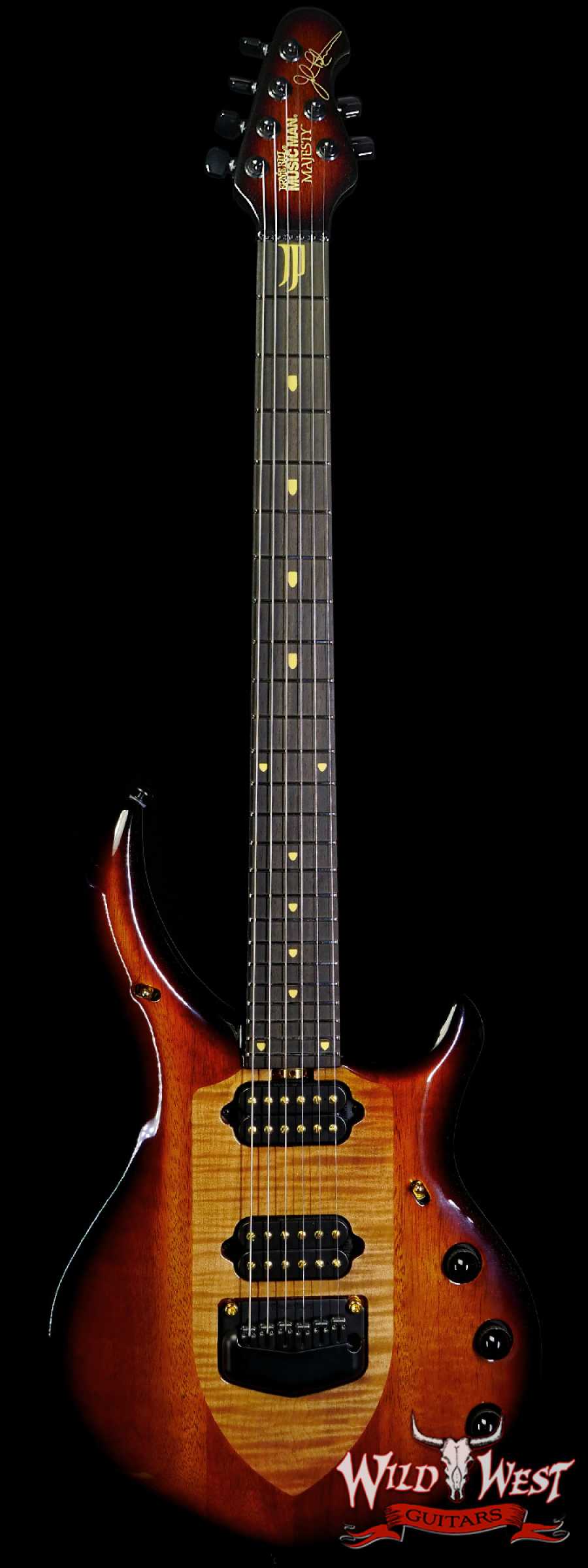 ebmm-m016055-main__wwg_large.jpg Ernie Ball Music Man John Petrucci Majesty 6 20th Anniversary Honey Butter - Image 1