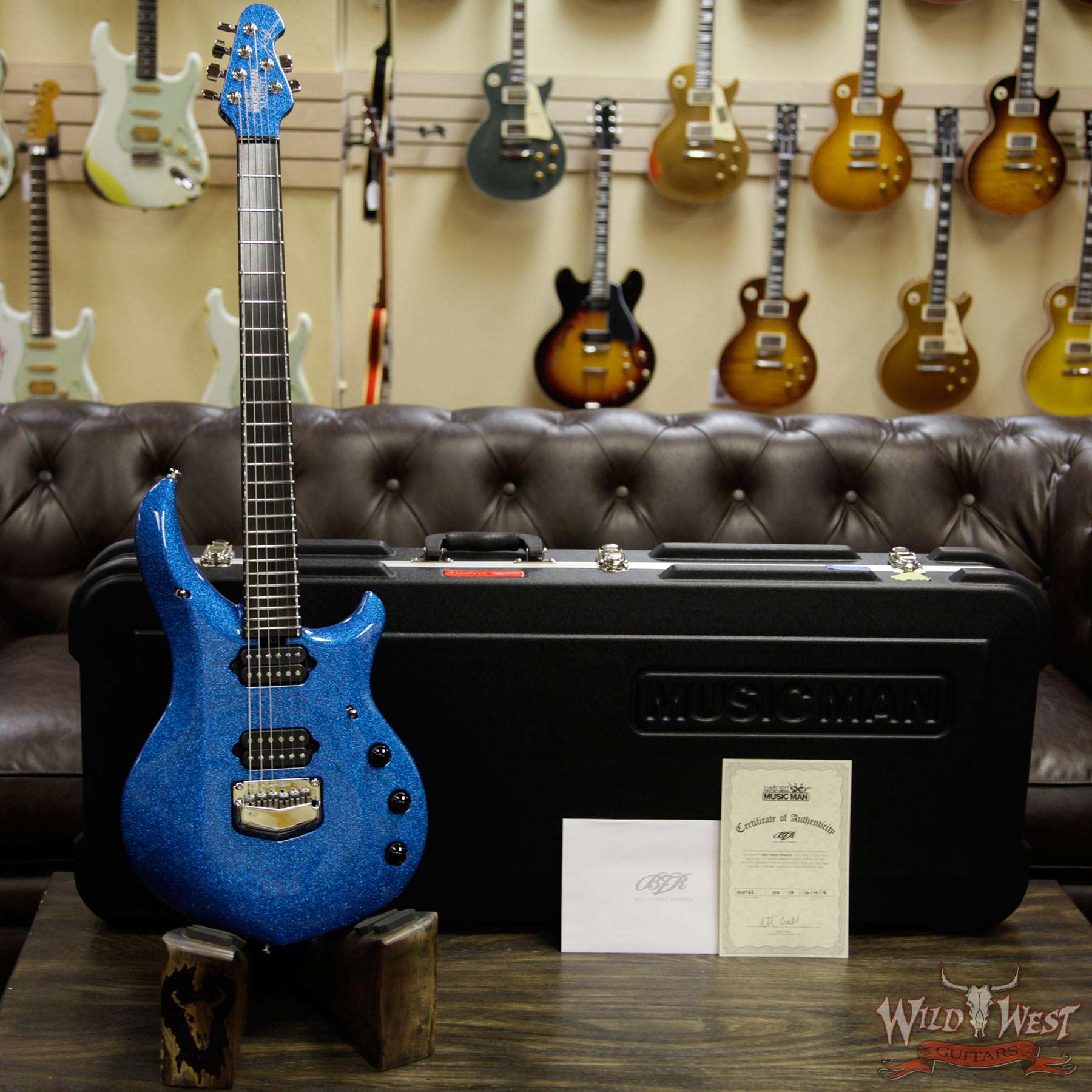 ebmm-majesty-m10765-d1__wwg.jpg Ernie Ball Music Man BFR Limited Edition John Petrucci Signed Majesty # 103 of 118 Marine Blue Sparkle - Image 4