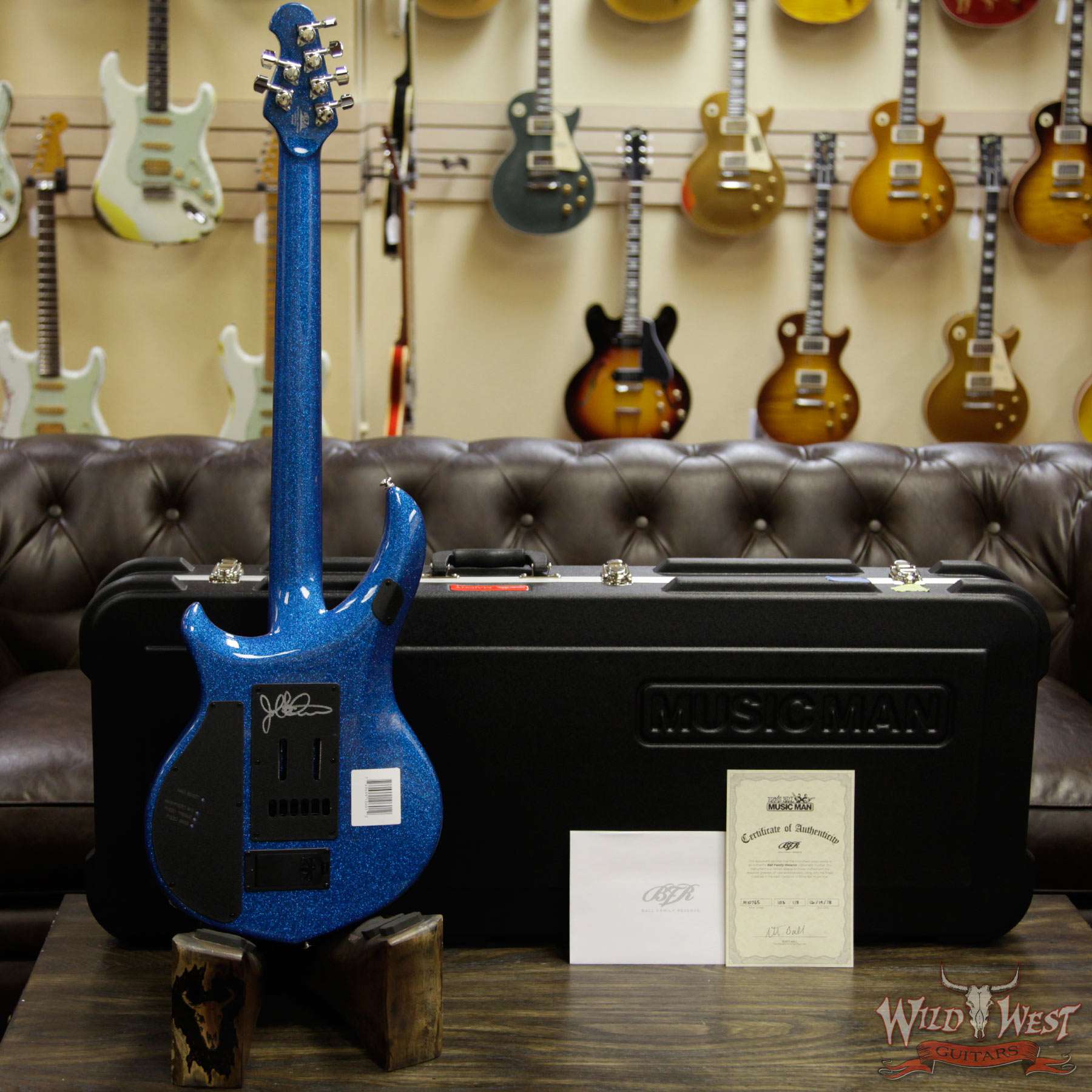 ebmm-majesty-m10765-d3__wwg.jpg Ernie Ball Music Man BFR Limited Edition John Petrucci Signed Majesty # 103 of 118 Marine Blue Sparkle - Image 7