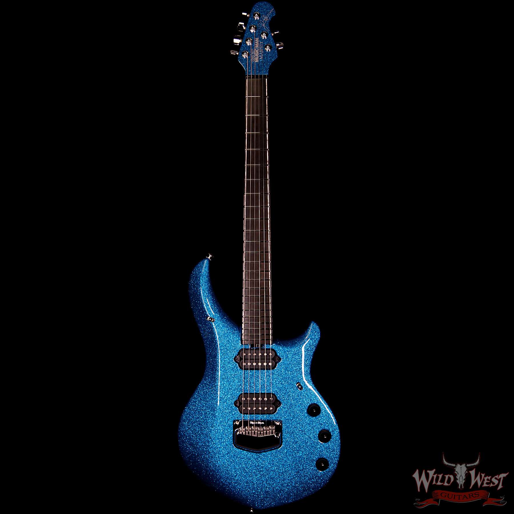 ebmm-majesty-m10765-f__wwg.jpg Ernie Ball Music Man BFR Limited Edition John Petrucci Signed Majesty # 103 of 118 Marine Blue Sparkle - Image 3