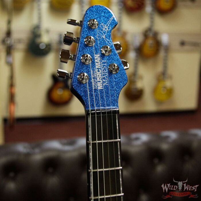 Ernie Ball Music Man BFR Limited Edition John Petrucci Signed Majesty # 103 of 118 Marine Blue Sparkle - Image 5