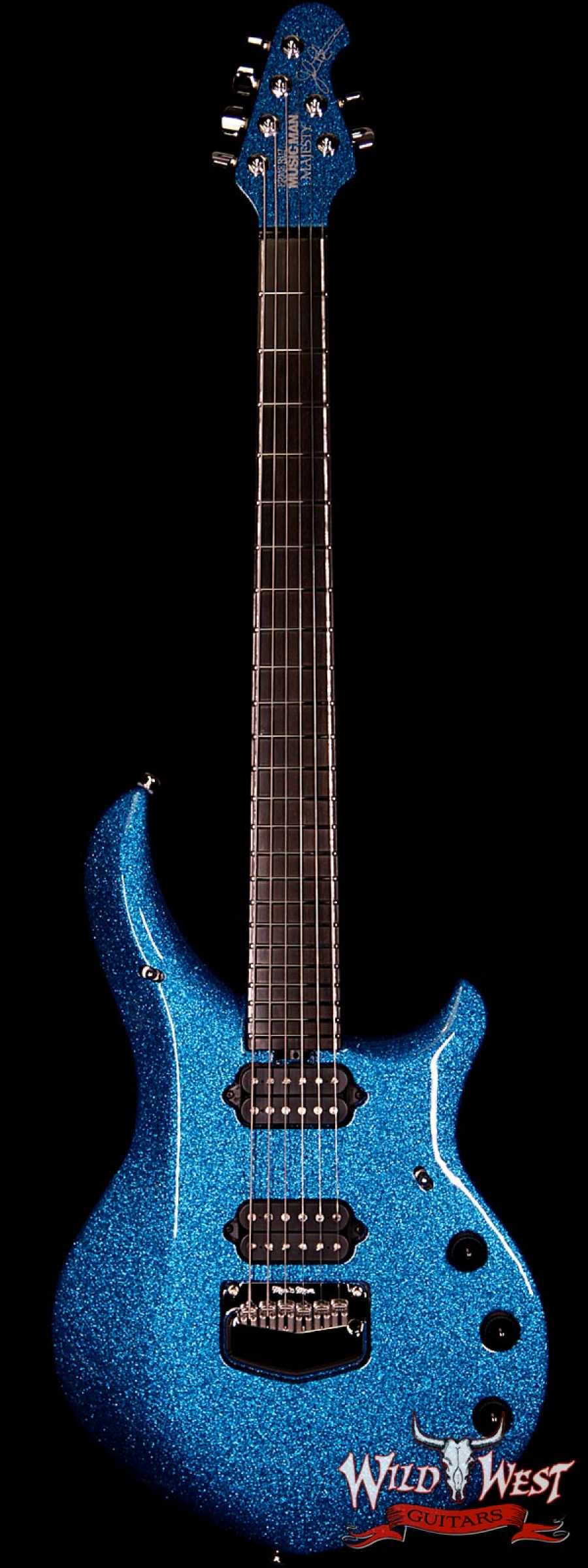 ebmm-majesty-m10765-main__wwg_large.jpg Ernie Ball Music Man BFR Limited Edition John Petrucci Signed Majesty # 103 of 118 Marine Blue Sparkle - Image 1