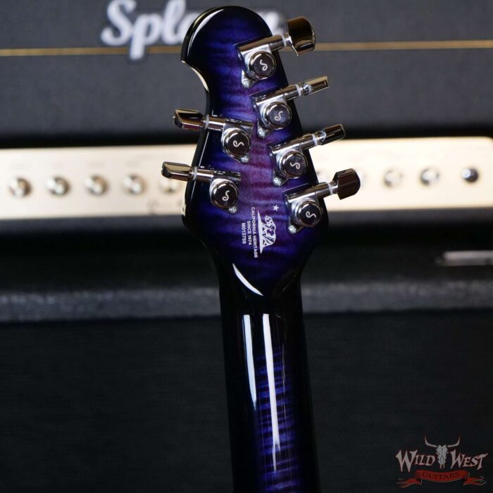 Ernie Ball Music Man Majesty 6 with Piezo Quilt Maple Top Flame Maple Neck Ebony Board Purple Nebula 119 of 150 - Image 10