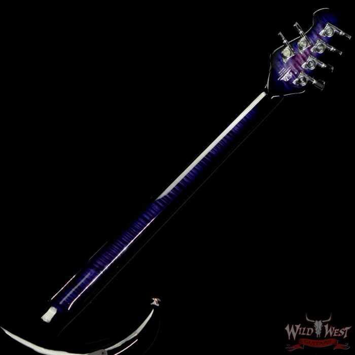 Ernie Ball Music Man Majesty 6 with Piezo Quilt Maple Top Flame Maple Neck Ebony Board Purple Nebula 119 of 150 - Image 5