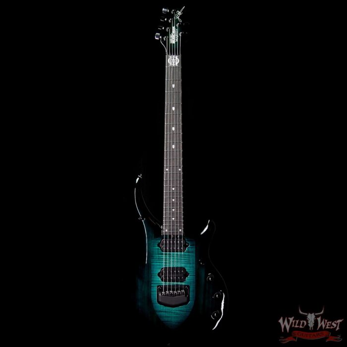 Ernie Ball Music Man Majesty 6 HH Piezo Bridge Ebony Fingerboard Enchanted Forest - Image 3