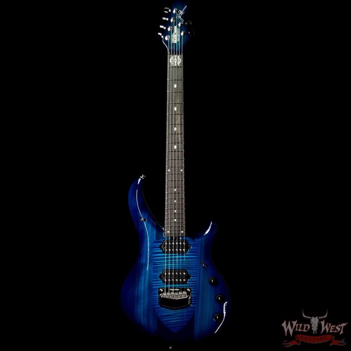 Ernie Ball Music Man Majesty 6 HH Piezo Bridge Ebony Fingerboard Blue Honu - Image 3