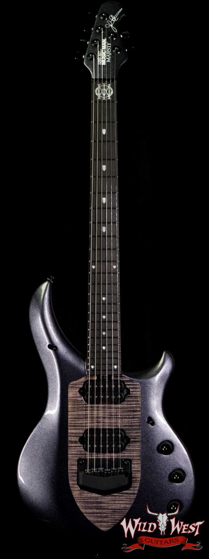 Ernie Ball Music Man Majesty 6 with Piezo Ebony Board Smoked Pearl - Image 1