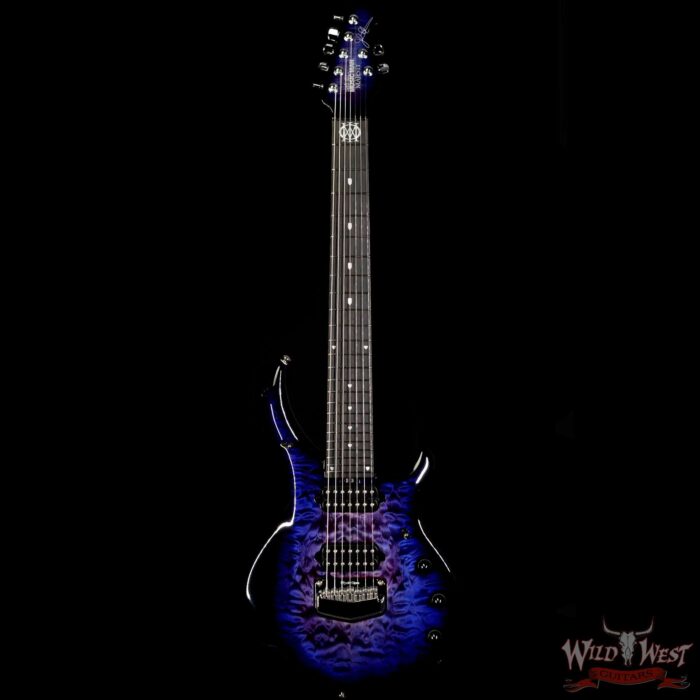 Ernie Ball Music Man Majesty 7 with Piezo Quilt Maple Top Flame Maple Neck Ebony Board Purple Nebula 28 of 50 - Image 3
