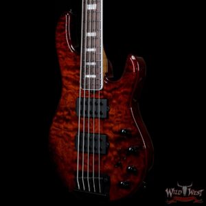 Ernie Ball Music Man BFR StingRay 5 HH Bass Quilt Maple Top Roasted Birdseye Maple Neck Translucent Orange # 82 of 91 - Image 2