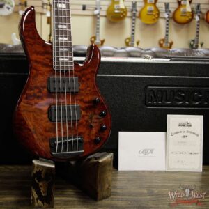 Ernie Ball Music Man BFR StingRay 5 HH Bass Quilt Maple Top Roasted Birdseye Maple Neck Translucent Orange # 82 of 91 - Image 9