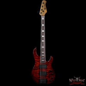 Ernie Ball Music Man BFR StingRay 5 HH Bass Quilt Maple Top Roasted Birdseye Maple Neck Translucent Orange # 82 of 91 - Image 3