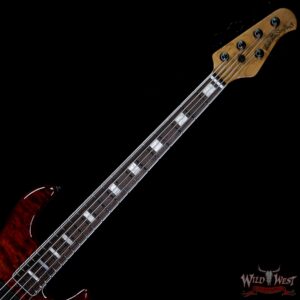 Ernie Ball Music Man BFR StingRay 5 HH Bass Quilt Maple Top Roasted Birdseye Maple Neck Translucent Orange # 82 of 91 - Image 5