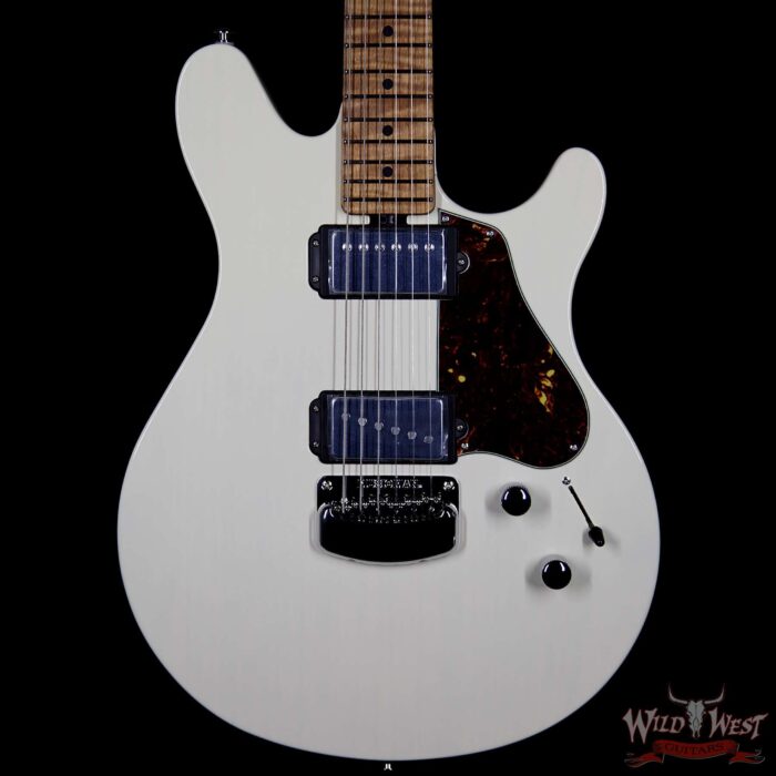Ernie Ball Music Man Valentine HH Roasted Maple Neck Trans Buttermilk - PreOwned - Image 3