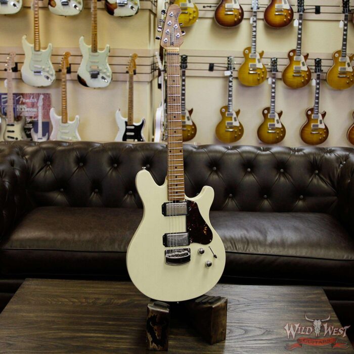 Ernie Ball Music Man Valentine HH Roasted Maple Neck Trans Buttermilk - PreOwned - Image 12