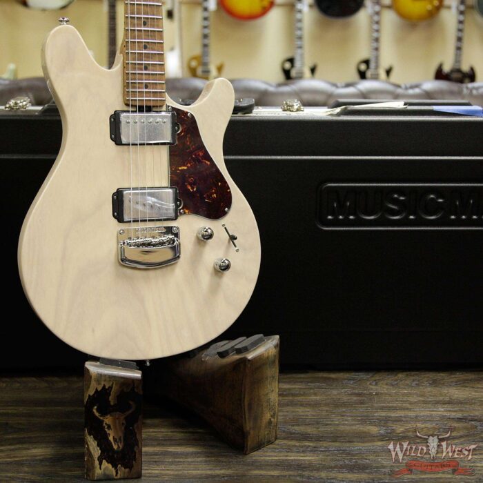 Ernie Ball Music Man Valentine HS Ash Body Roasted Maple Neck Trans Buttermilk - Image 9