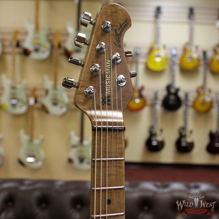 Ernie Ball Music Man Valentine HS Ash Body Roasted Maple Neck Trans Buttermilk - Image 4
