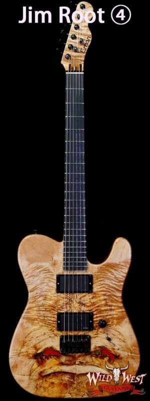 Jim Root Collection Custom Built 2018 EMAN Spalted Maple Top Tele the"Angry Face”