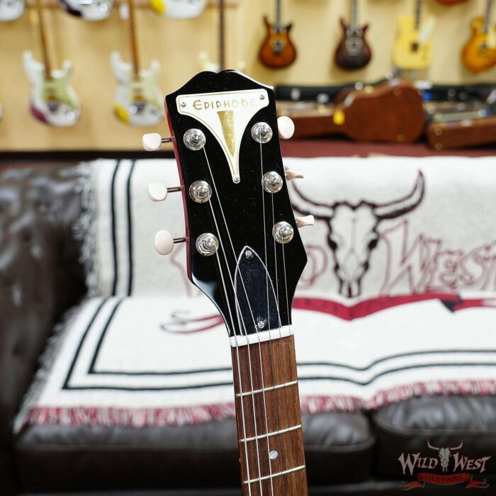 Epiphone Coronet (USA Collection) Mahogany Body&Neck P-90 Soapbar Pickup Vintage Cherry 6.35 LBS - Image 7