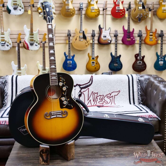 Epiphone Inspired by Gibson Custom 1957 SJ-200 Vintage Sunburst 5.45 LBS - Image 6