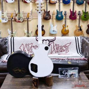 Epiphone Inspired by Gibson Custom Les Paul Custom Alpine White Ebony Fingerboard Gibson USA Pickups 8.90 LBS - Image 9
