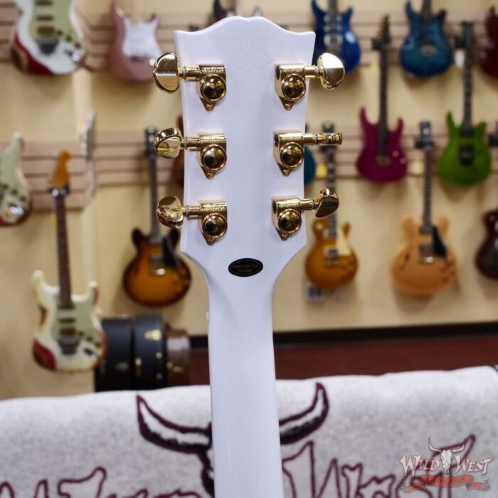 Epiphone Inspired by Gibson Custom Les Paul Custom Alpine White Ebony Fingerboard Gibson USA Pickups 8.90 LBS - Image 10