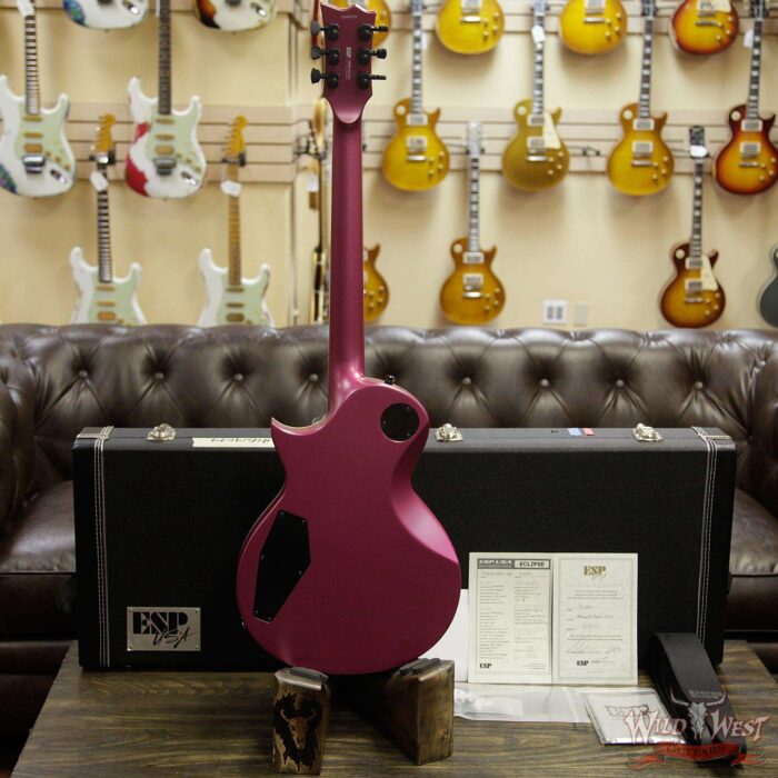 ESP USA Eclipse Hardtail Ebony Fretboard Seymour Duncan Pickups Magenta Pearl Satin - Image 8
