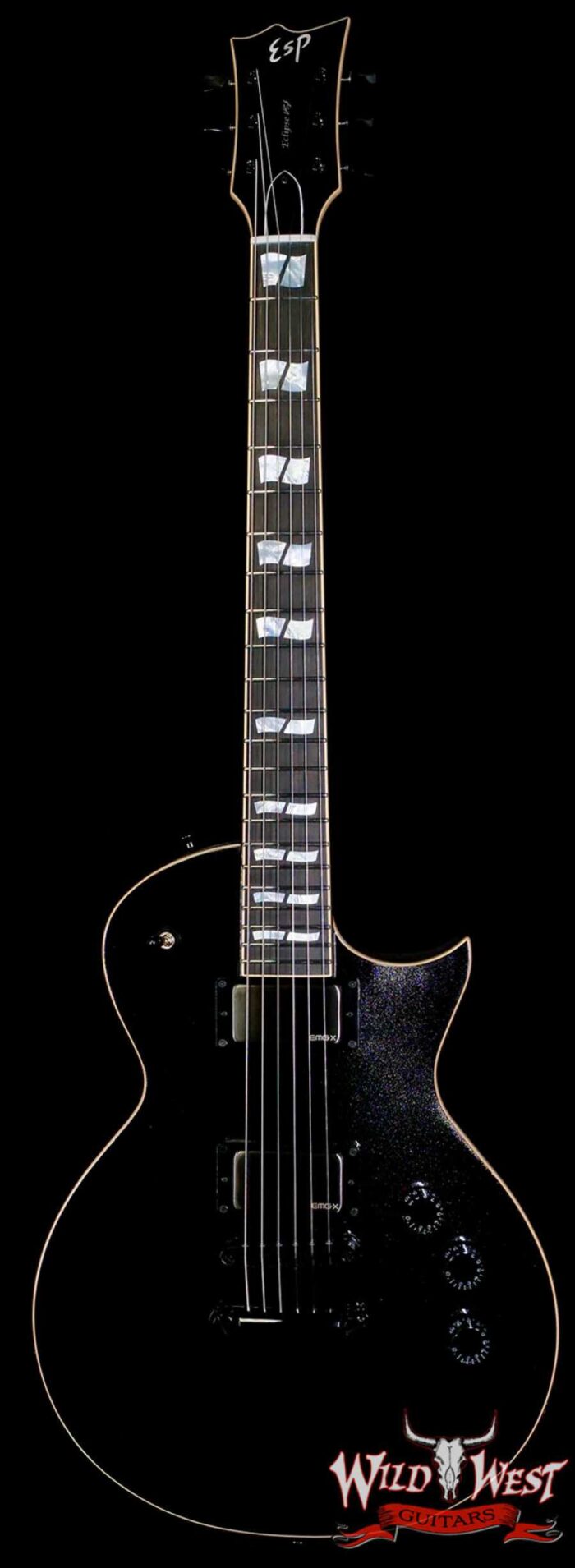ESP USA Eclipse EMG 85x / 81x Pickups Sapphire Black Metallic 9.35 LBS - Image 1