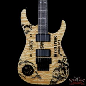 ESP LTD Kirk Hammett Signature KH Ouija EMG HH Floyd Rose Quilted Maple Top Natural 1 of 666 Limited - Image 3