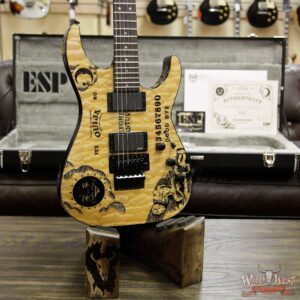 ESP LTD Kirk Hammett Signature KH Ouija EMG HH Floyd Rose Quilted Maple Top Natural 1 of 666 Limited - Image 9