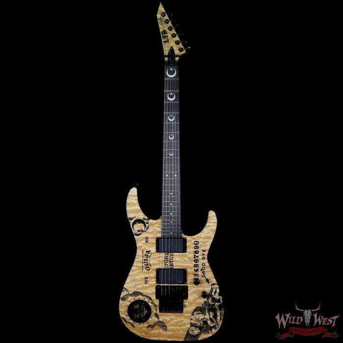 ESP LTD Kirk Hammett Signature KH Ouija EMG HH Floyd Rose Quilted Maple Top Natural 1 of 666 Limited - Image 4
