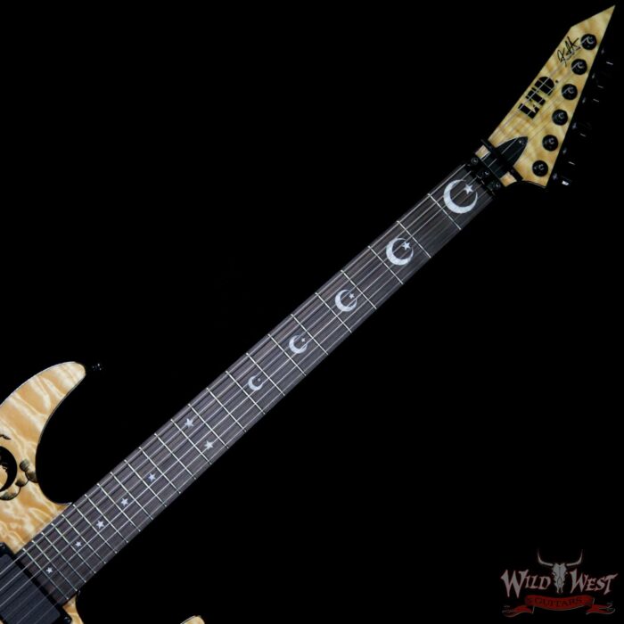 ESP LTD Kirk Hammett Signature KH Ouija EMG HH Floyd Rose Quilted Maple Top Natural 1 of 666 Limited - Image 6