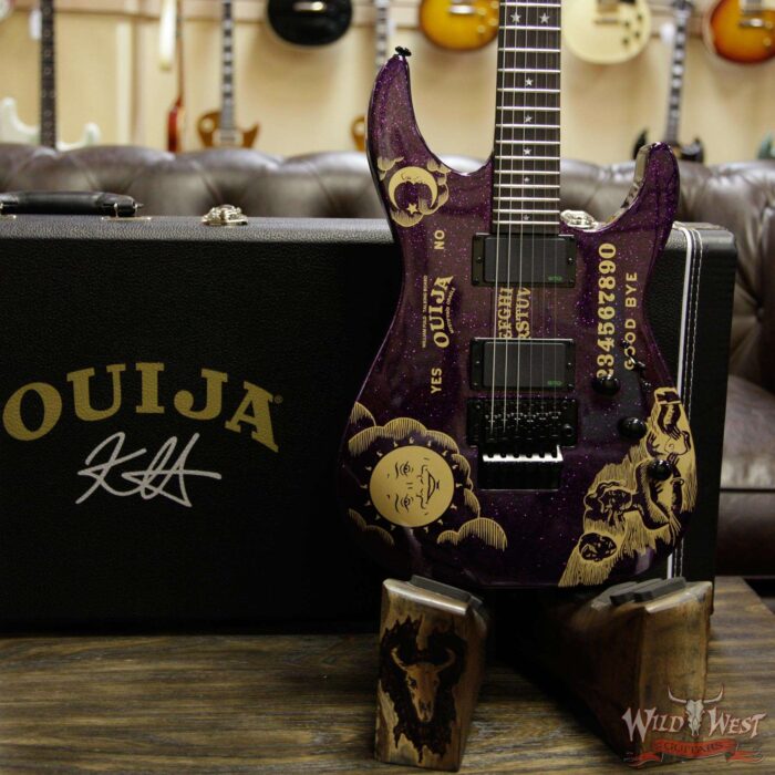 ESP LTD Limited Edition Kirk Hammett Signature KH Ouija Purple Sparkle # 002 of 500 - Image 6