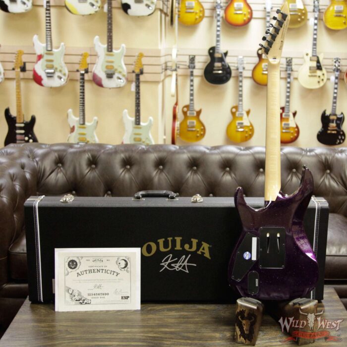 ESP LTD Limited Edition Kirk Hammett Signature KH Ouija Purple Sparkle # 002 of 500 - Image 7