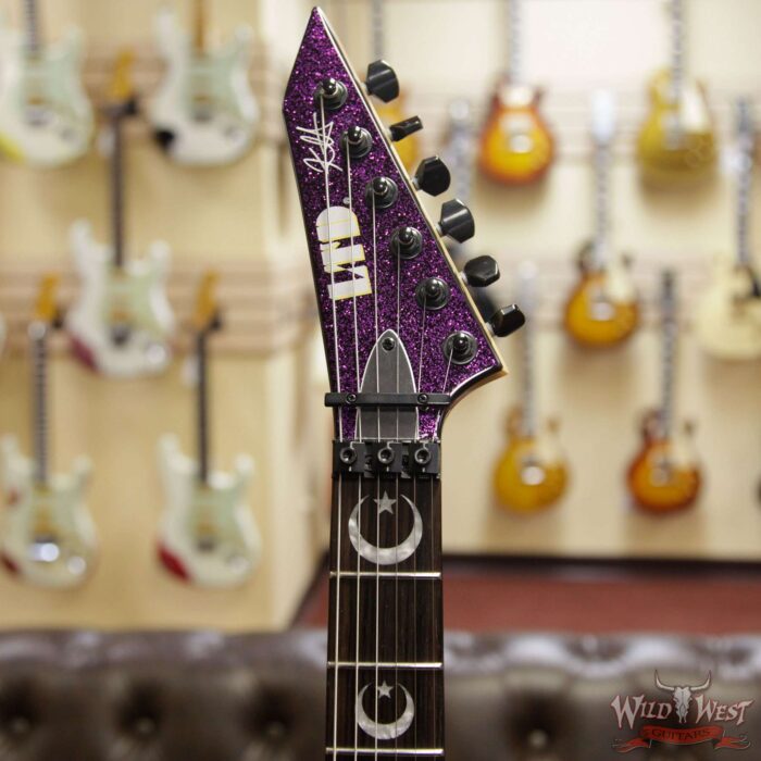 ESP LTD Limited Edition Kirk Hammett Signature KH Ouija Purple Sparkle # 002 of 500 - Image 5