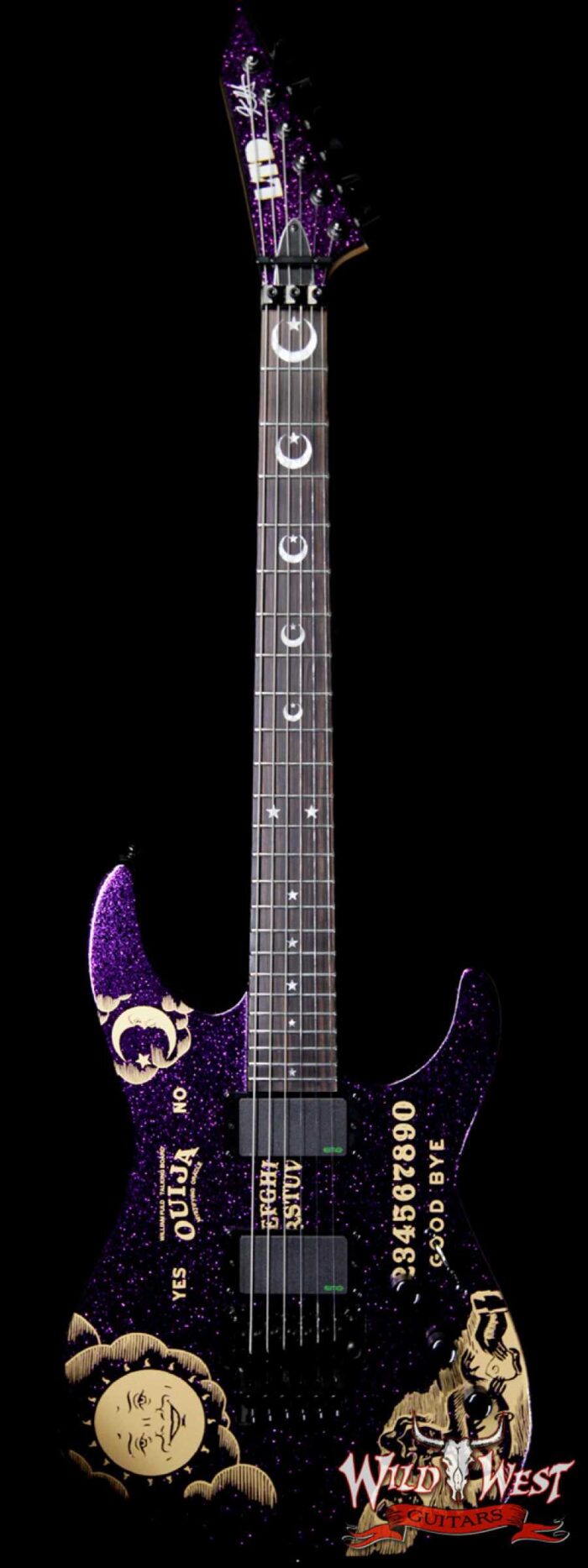 ESP LTD Limited Edition Kirk Hammett Signature KH Ouija Purple Sparkle # 002 of 500 - Image 1