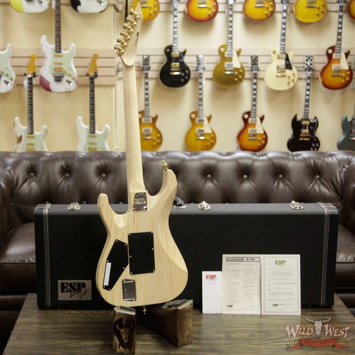 ESP USA Limited Edition Burl Series M-I FR DLX Poplar Burl w/ Swamp Ash Lime Burst - Image 12