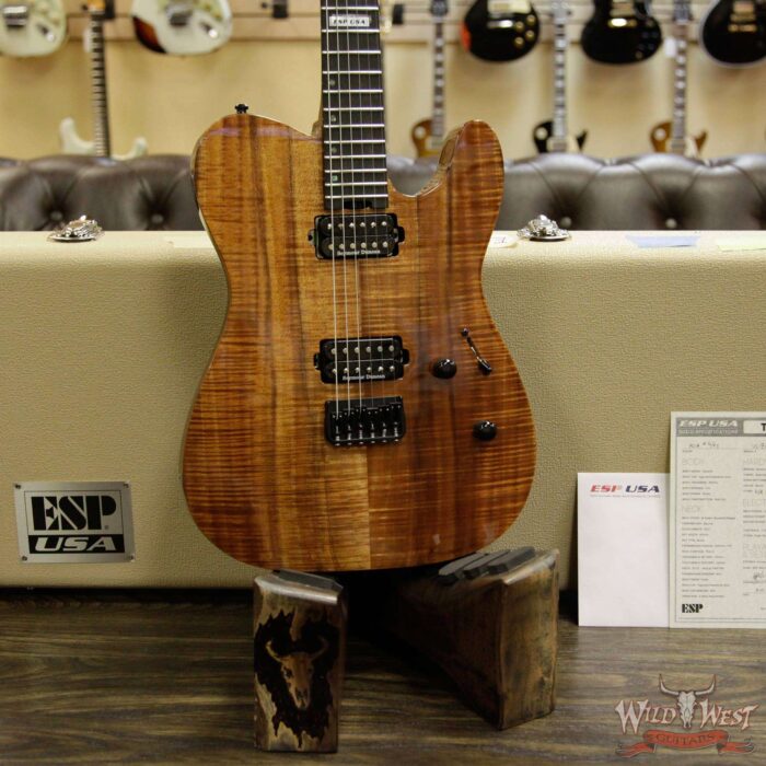 ESP USA Limited Edition 6 of 25 TE-II Hardtail Koa Top with Ebony Fretboard Natural - Image 14